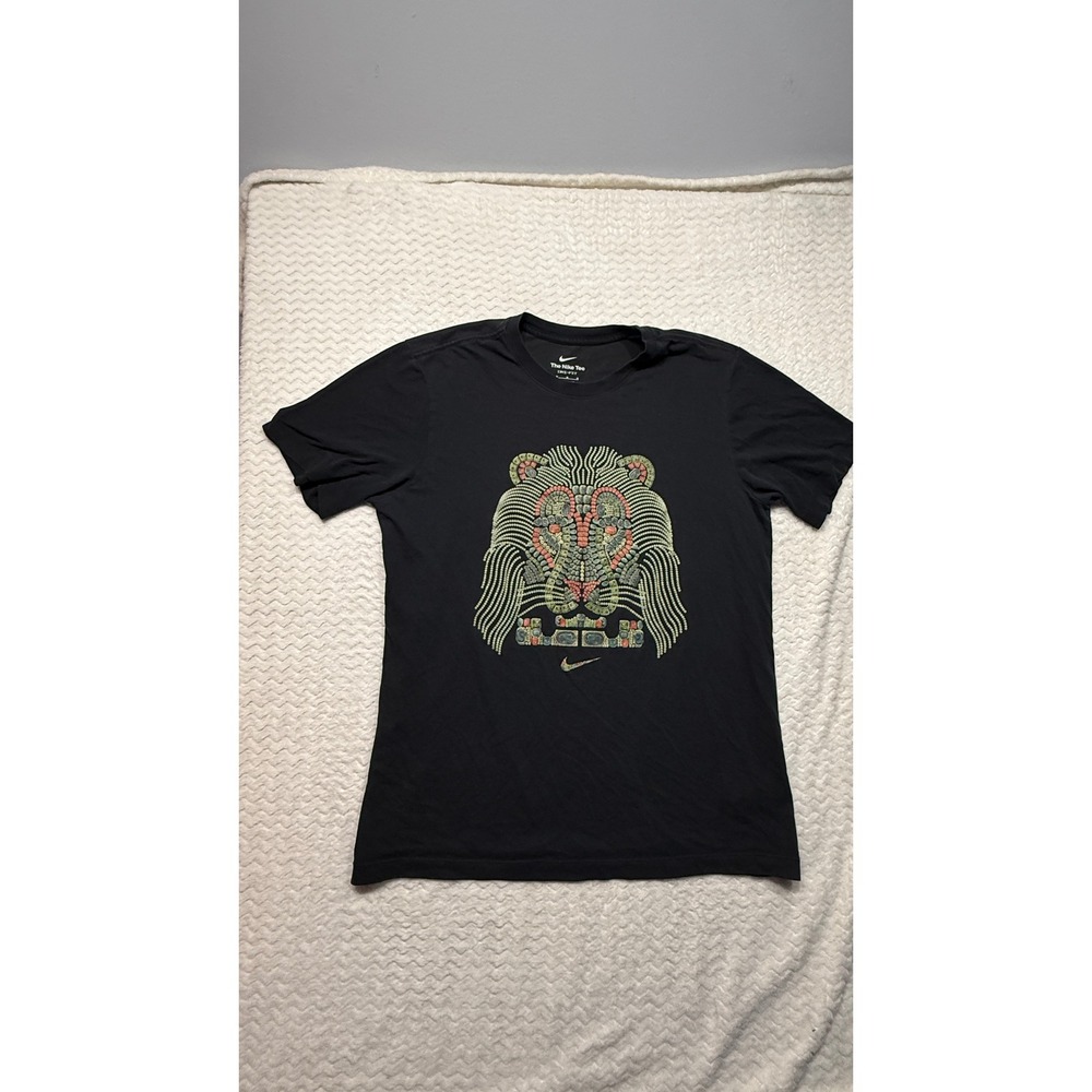 Nike LeBron James Lion Mosaic Graphic Dri-FIT T-Shirt Black Mens Medium